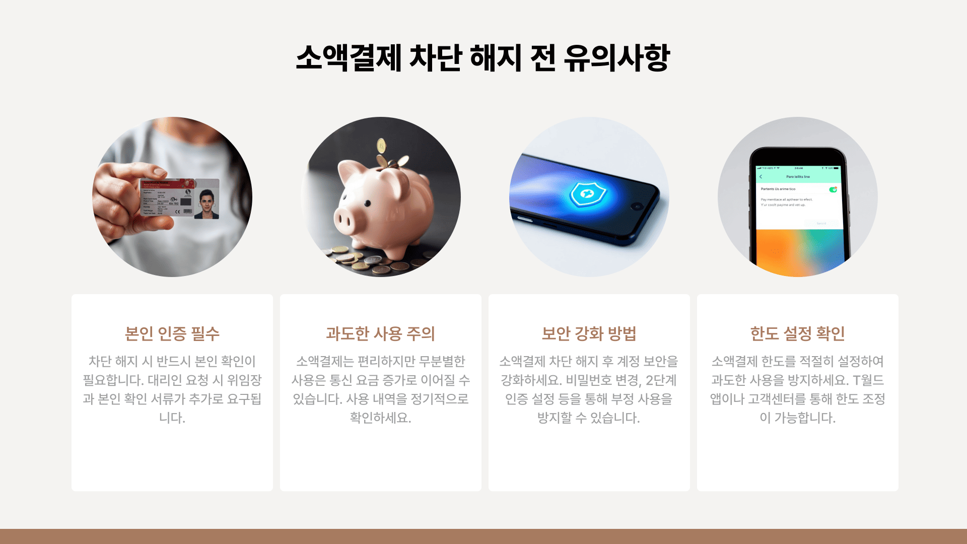 소액결제 차단해지 전 유의사항